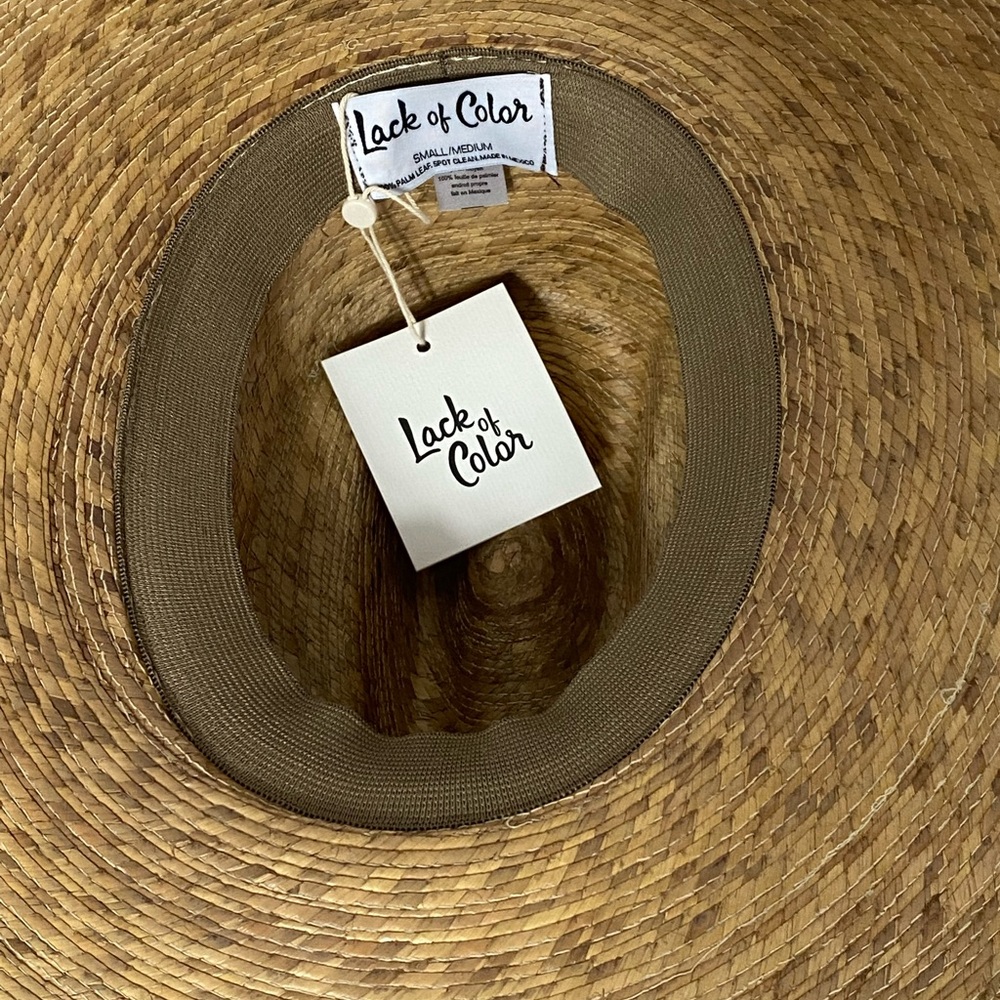 Lack of Color Western Wide Palma Palm Leaf Sun Protection Boho Beach Hat - Picture 6 of 6